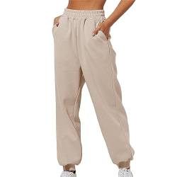 LOSVIP Jogginghose Damen,Dünne, hoch taillierte, lockere Jogginghose für Damen, Bequeme, hoch taillierte Jogginghose mit Taschen, lässige Jogginghose Weite Hose Damen von LOSVIP