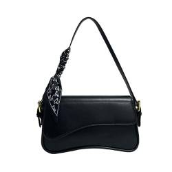 LOSVIP Kleine Umhängetasche Y2K Geldbörse für Frauen Handtasche Clutch Geldbörse Classic Retro Crossbody Bag Satchel (Schwarz) von LOSVIP