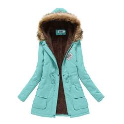 LOSVIP Winterjacke, Damenmantel mit Kapuze, Warme lange Jacke, Warmer Wintermantel, Schlanke Oberbekleidung, Kapuzenjacke, Winterparka, Steppjacke, Wintermantel, Outdoor Daunenmantel von LOSVIP