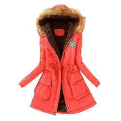 LOSVIP Winterjacke, Damenmantel mit Kapuze, Warme lange Jacke, Warmer Wintermantel, Schlanke Oberbekleidung, Kapuzenjacke, Winterparka, Steppjacke, Wintermantel, Outdoor Daunenmantel von LOSVIP