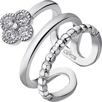 LOTUS SILVER Silberring Lotus Silver Blume Ring LP1612-3/1 (Fingerring), Ringe für Damen 925 Sterling Silber, silber, weiß von LOTUS SILVER