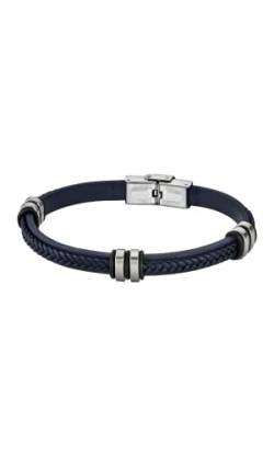 Lotus – LS1829-2/5: Herren-Armband Leder und Stahl – Blau, 22 cm, Leder, Ohne Stein von LOTUS STYLE