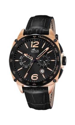 Lotus Uhr Für Herren 18217/3 Outlet Multi Edelstahl Case SchwarzLeder Band von LOTUS