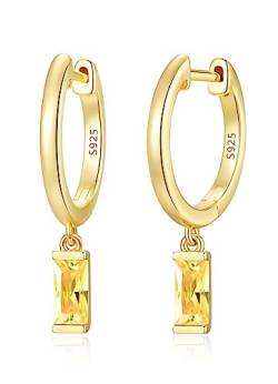 LOUISA SECRET Ohrringe Silber 925 Gold Ohrstecker für Damen Herren Mädchen, Ohrhänger mit Anhänger Zirkonia Ohrstecker Schmuck für Valentinstag muttertagGe Weihnachten burtstags Hochzeits Jubiläum von LOUISA SECRET