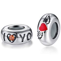 LOVANS 2 PCS 925 Sterling Silber Gummi Spacer Stopper für DIY Pandora Armbänder von LOVANS