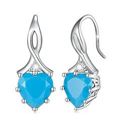 LOVANS Herz Ohrringe für Damen Birthstone Dangle Ohrringe 925 Sterling Silber 12 Geburtsstein Zirkonia Ohrringe für Frauen Geburtstags Schmuck Geschenk für Sie für Mama von LOVANS