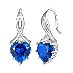 LOVANS Herz Ohrringe für Damen Birthstone Dangle Ohrringe 925 Sterling Silber 12 Geburtsstein Zirkonia Ohrringe für Frauen Geburtstags Schmuck Geschenk für Sie für Mama von LOVANS