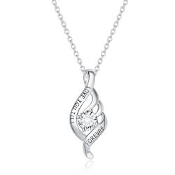 LOVANS Kette Damen Halskette Damen 925 Sterling Silber Anhänger LOVE YOU TILL FOREVER Schmuck Zirkonia für Frauen Geburtstags Geschenk für Sie Freundin Weihnachten Valentinstag Muttertags von LOVANS