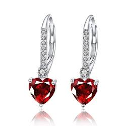 Lovans Forever Love Heart Dangle Drop Earrings with Cubic Zirconia Jewelry Anniversary Birthday Gift for Women Wife Girl von LOVANS