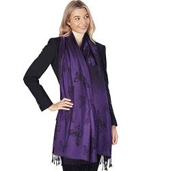 LOVARZI Frauentuch Violett - Paschminatuch für Damen und Mädchen - Schmetterlingstuch von LOVARZI