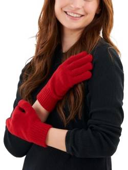LOVARZI Rot Frauenhandschuhe aus Wolle Wolle Winterhandschuhe - Geschenke für Ihn von LOVARZI