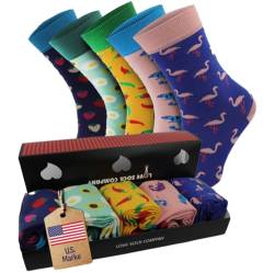 Love Socks Geschenkbox - 5 Paar Bunte Socken für Herren und Damen 36-40 - Lustige Socken und Bunte Motive Socken - Hochwertige Qualität - Besondere Anlässe und Weihnachtsgeschenkidee von LOVE SOCK CO.