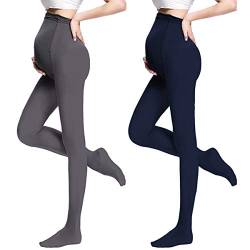 LOVELYBOBO 2 Pack Strumpfe & Strumpfhosen Opaque Umstandsstrumpfhose Unterstutzung Leggings Mutterschaft Hose fur alle Phasen der Schwangerschaft Damen 320D von LOVELYBOBO