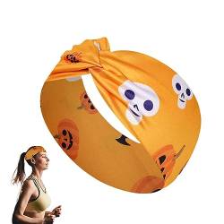 Halloween Haarband - Dehnbares Haarband - Workout-Yoga-Schweißbänder, Stirnbandwickel, Haarband, Damen-Stirnbänder für Yoga, Lauftraining Lovemetoo von LOVEMETOO