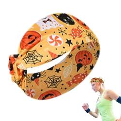 Halloween-Stirnband,Dehnbare Kopfbandwickel - Damen-Stirnbänder, Kostü -Stirnband, Workout-Yoga-Schweißbänder, Haar-Accessoires Lovemetoo von LOVEMETOO