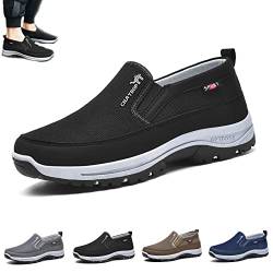 Atmungsaktive orthopädische Reise-Plimsolls, CNA Trop orthopädische Herrenschuhe, leichte, rutschfeste, Bequeme, lässige Wander-Bootsschuhe (Color : Schwarz, Size : 43 EU) von LOVEWLVNCL