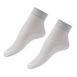 LOVIVER 10 Paar Damen Feinsöckchen Komfortbund Sommer Socken Nylonsocken - Grau, onesize von LOVIVER