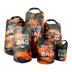 LOVIVER 6 x wasserdichte Trockentaschen, 2 l, 5 l, 10 l, 15 l, 20 l, 30 l, Trockenaufbewahrungstasche für Damen und Herren, für Kajak, Segeln, Angeln, Kanu, Orange von LOVIVER