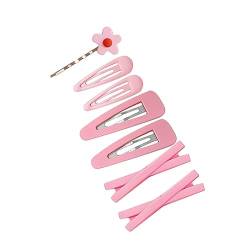 LOVIVER 7 x Mädchen-Haarspangen, Haarnadeln, Kopfbedeckung, Geschenk, Haarschmuck, Haarschmuck, Haarspangen, Harz-Kopfbedeckung für das tägliche Make-up, ROSA von LOVIVER