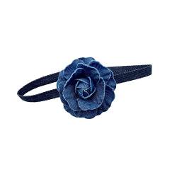 LOVIVER Blaue Blumen Halskette, Blaue Blumen Halsband, Eleganter Retro Kleid Schmuck, Damen Blaue Blumen Halskette, Halsband für Fotografie Requisiten, Hochze, Große Blume von LOVIVER