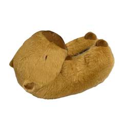 LOVIVER Damen-Plüschhausschuhe in Capybara-Form, schöne, bequeme Hausschuhe, Winter-warme Hausschuhe für Wohnzimmer, Haushalt, Dame von LOVIVER