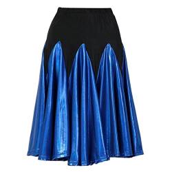 LOVIVER Damen-Tanzrock, Partykleid, Walzer, Square-Kostüm, lateinamerikanische Kleidung, Bühnenshow, Tanzkleidung, Damen, große, Blau, l von LOVIVER