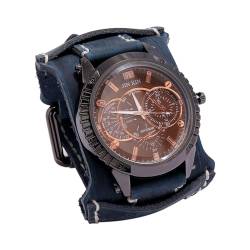 LOVIVER Herren-Armbanduhr, Armbanduhr, vielseitige Punk-Uhr, männliche Armbanduhr für Freund, Geschäftsveranstaltungen, Vater, Blau von LOVIVER