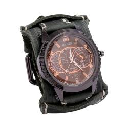 LOVIVER Herren-Armbanduhr, Armbanduhr, vielseitige Punk-Uhr, männliche Armbanduhr für Freund, Geschäftsveranstaltungen, Vater, Grün von LOVIVER