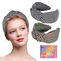LOVNFC Damen-Stirnbänder, geknotete Stirnbänder, rutschfest, modisch für Frauen und Mädchen, breiter Knoten, Turban, Yoga, Haarbänder, Haarbänder von LOVNFC