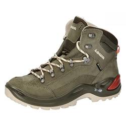 LOWA Damen Wanderschuhe Renegade GTX Mid 320945 Grey Green/Panna 39.5 von LOWA