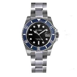 Cronos Diver L6005 Luxus-Herren-Armbanduhr, Saphirglas, Edelstahl, NH35-Armband, 200 Meter, wasserabweisend, Taucher-Armbanduhren, Blaue Lünette, 259,9 von LOve Peace