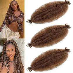 LPARMJIT Springy Afro Twist Haar 16 Zoll 3 Packungen Vorgetrennte Kinky Marley Twist Flechten Haar Für Weiche Butterfly Locs Pre-Fluffed Afro Twist Haarverlängerungen (16inch(Pack of 3), 30#) von LPARMJIT