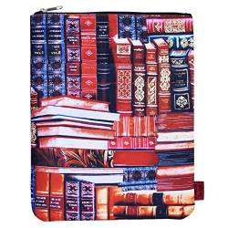 Klassisches Bücherregal, Buchhülle mit Reißverschluss für Taschenbücher, Wasserdicht Für Männer Buch-Beutel, Geschenk für Buchliebhaber, Schüler, Lehrer (27,9 x 21,6 cm) mittelgroß von LParkin