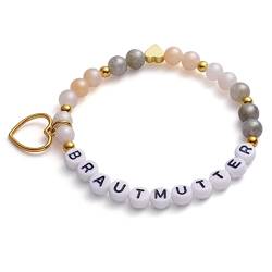 LParkin Armband Brautmutter Mutter der Braut Geschenk Handmade Edelstein Perlen Stretch Armbänder von LParkin