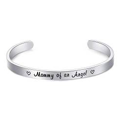 LParkin Mommy of an Angel Armband für Kleinkinder, Gedenkarmband (Manschette), 15,2 cm, Edelstahl von LParkin