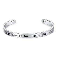 Though She Be But Little She Is Fierce Manschette Armband wunderbaren Schmuck von LParkin