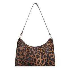 LQSCJS Umhängetasche Damen Handtasche, Umhängetasche Tasche, y2k Shoulder Bag, 90er Jahre Umhängetasche Damen, Handtasche Vintage für Frauen Dating Reisen Party Einkaufe (Leopard) von LQSCJS