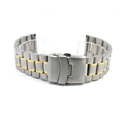 LQXHZ 18 20 22 24 26 mm Uhrenarmband aus Edelstahl, Arc End, Armband aus Stahl, Faltschließe, Herren, Ersatzarmband, 20MM_STRAIGHT END, Achat von LQXHZ