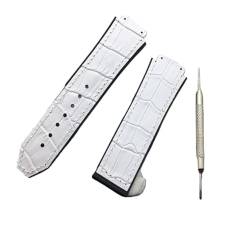 LQXHZ 25 mm x 19 mm Leder-/Gummi-Silikon-Armband mit Schmetterlingsschnalle, kompatibel mit Hublot-Armband, With rose buckle, Achat von LQXHZ