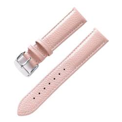 LQXHZ Echtlederarmband für Damen, weiches Leder, Litschi-genarbtes Rindsleder, wasserdicht, 14, 16, 18 mm, Uhrenkettenzubehör, 21 mm, Achat von LQXHZ