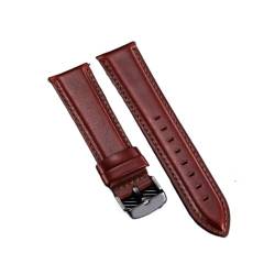 LQXHZ Schnellverschlussbänder Männer Frauen Armbänder Echtes Lederarmband 18 Mm 20 Mm 22 Mm Business-Uhrenarmband Kompatibel Mit DW-Uhrenzubehör (Color : Red (black), Size : 18mm) von LQXHZ