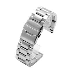 LQXHZ Solide Dicke 5,5 mm 316L Armbänder aus Edelstahl, silberfarben, 22 mm, 24 mm, 26 mm, Uhrenarmband aus Metall, Uhrenarmband, 24mm, Achat von LQXHZ