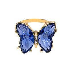 LRWEY Persönlichkeit Schmetterling Ring Einfaches und zartes Design Geeignet für alle Anlässe Ringe für Teenager Jungen, B, Einheitsgröße von LRWEY