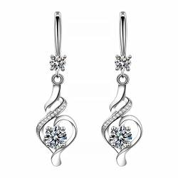 Luxus Einfache Wassertropfen Glänzende Diamanten Mode Frauen Ohrringe Ohrringe Zirkon Ohrringe mit Diamant Ohrringe Ohrring Packs Ohrstecker und Creolen, a, Einheitsgröße, Creolen von LRWEY