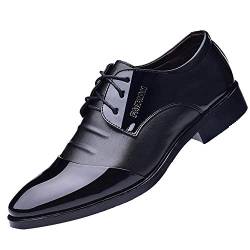 Schuhe Schuhe Anzug Mode Herrenschuhe Casual Spitze Herren Leder Business Zehen Herren Lederschuhe Herren Lederschuhe Größe 47, Schwarz , 37/37.5 EU von LRWEY