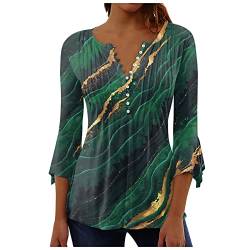 LSAltd Vatertag Tshirt Shirt Weiss Oversize Damen Schmetterling Longshirt Weiss XXL Pullover Blumen Glücksbärchi T-Shirt Spagettiträgershirts Rot Weiß Gestreiftes T-Shirt Kunst Und, 4-dark Green von LSAltd