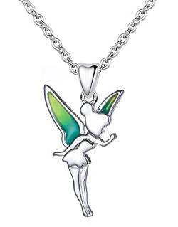 LSDesigns Tinkerbell Fee Anhänger & Halskette 925 Sterling Silber für Damen - Geschenkbox von LSDesigns