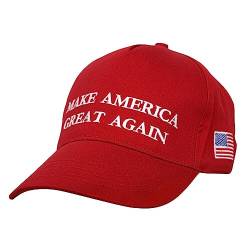 LSGGTIM Trump 2024 Cap, Make America Great Again Baseballmütze Roter Trump Wahlhut Rot MAGA Donald Trump Hut 2024 Usa Flagge Slogan Baseballkappen Verstellbare Snapback President USA Baseball Caps von LSGGTIM