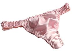 LSHARON Sexy Dessous Unterwäsche Slip Tanga Panty aus 100 % Maulbeerseide Gr. Large-XX-Large, rose von LSHARON