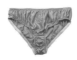 Lsharon Sexy Damen-Unterwäsche aus 100 % Maulbeerseide Gr. Medium, silber von LSHARON